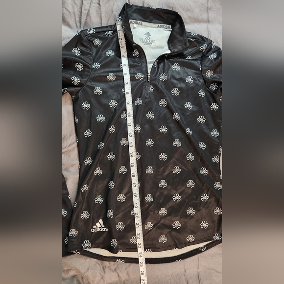 Adidas Black Floral Zip-Up Jacket - Picture 4 of 4